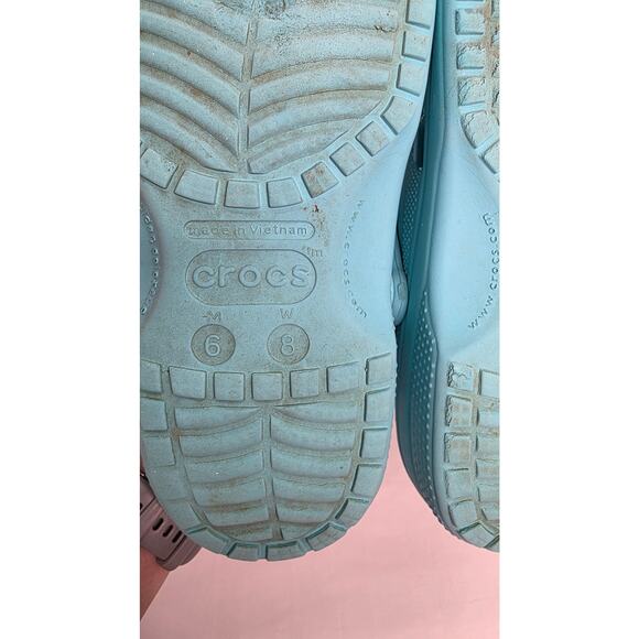 CROCS Turquoise Unisex Slip on Clogs Shoes Sandals Women's 8 - Picture 11 of 11